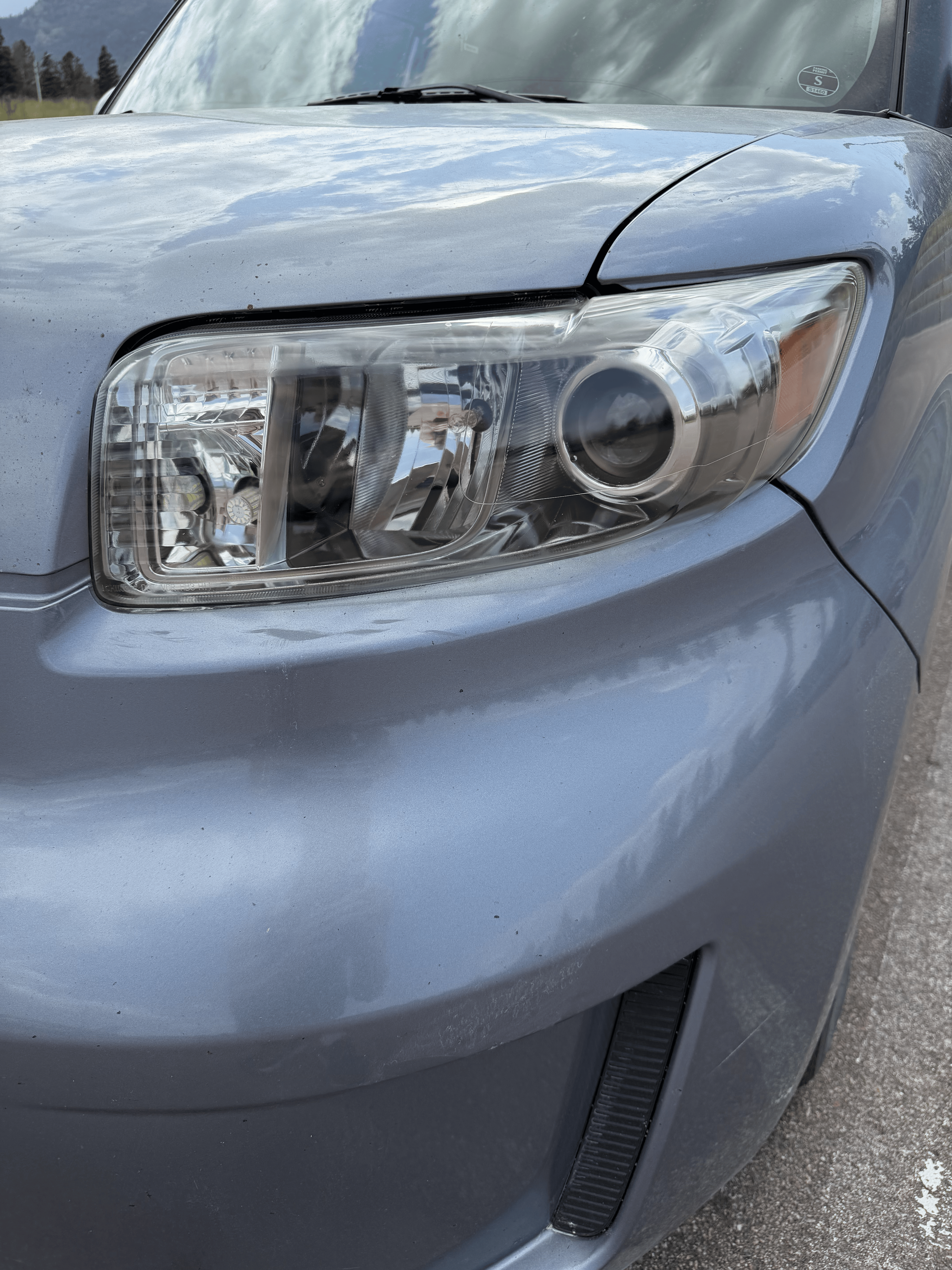 Clear restored headlight